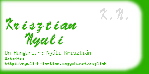 krisztian nyuli business card