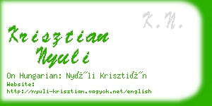 krisztian nyuli business card